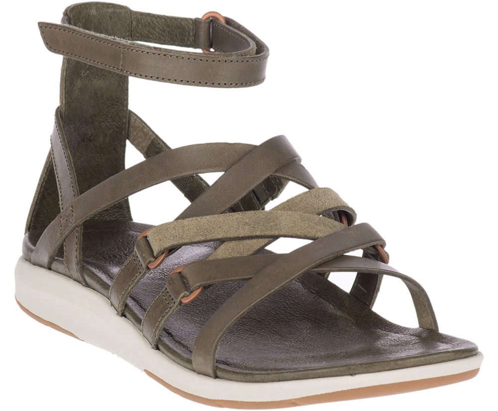 Merrell Sandals Olive - Kalari Shaw Mid - Womens 79CMKYLQV